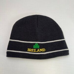 Ireland Hat Men One Size Knit Beanie Clover Spell Out Logo Run Gym Hype Core Cap